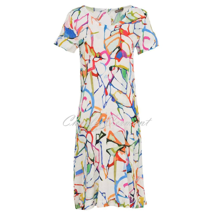 Dolcezza 'Fighting The Wind' Seersucker V-Neck Dress - Style 25647
