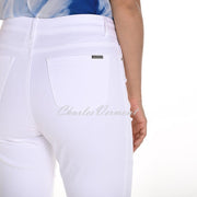 Frank Lyman Capri Jean With Diamante Bow Hem - Style 256735U