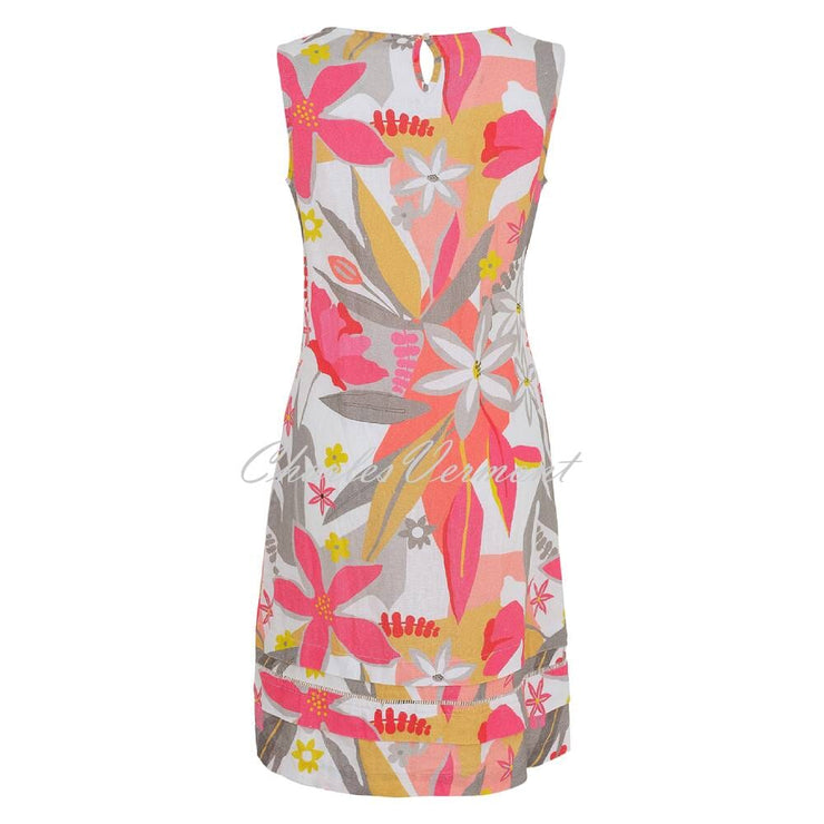 Dolcezza 'A Smell Of Gardenia' Sleeveless Linen Dress - Style 25702
