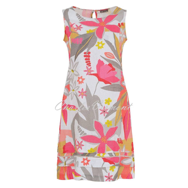 Dolcezza 'A Smell Of Gardenia' Sleeveless Linen Dress - Style 25702