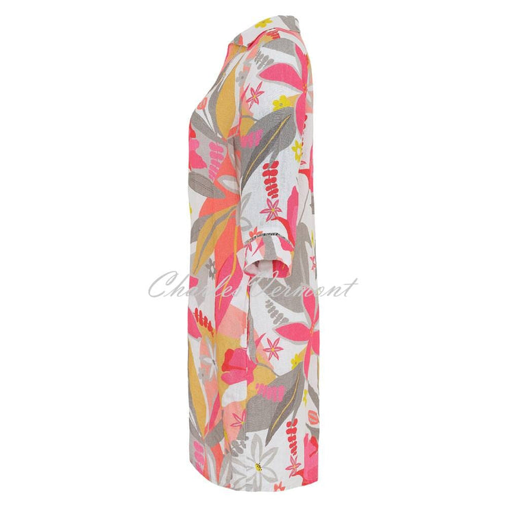 Dolcezza 'A Smell Of Gardenia' Linen Dress - Style 25704
