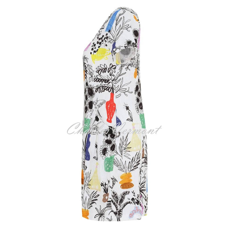 Dolcezza 'Summer Bouquet' Linen Dress - Style 25716