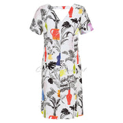 Dolcezza 'Summer Bouquet' V-neck Linen Dress - Style 25717