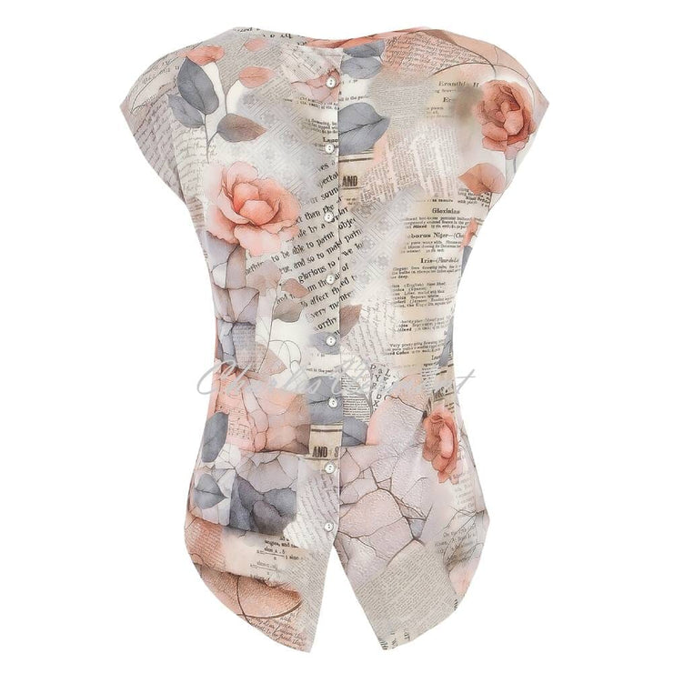 Dolcezza 'Quiet Rose' Top With High-Low Hem - Style 25741