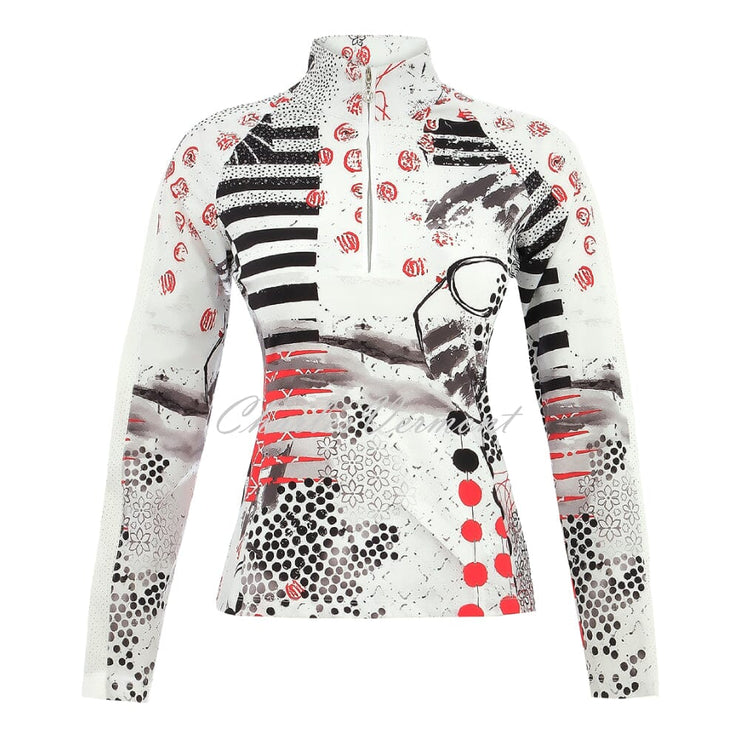 Dolcezza 'Coral Shards' Zip Pullover - Style 25755