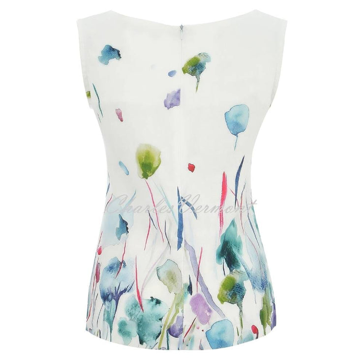 Dolcezza 'Misty Blossom' Sleeveless Linen Top - Style 25780