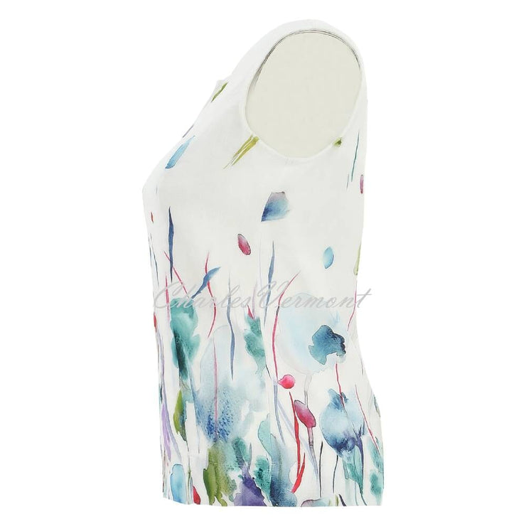 Dolcezza 'Misty Blossom' Sleeveless Linen Top - Style 25780