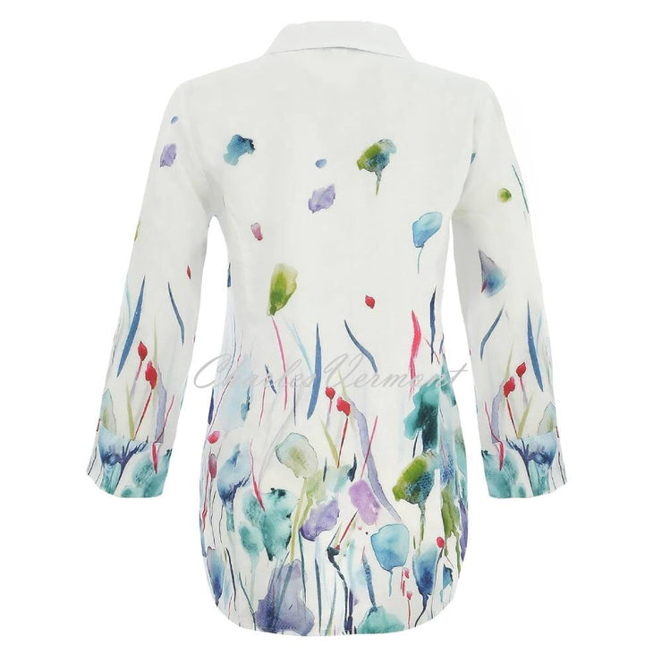 Dolcezza 'Misty Blossom' Linen Blouse - Style 25781