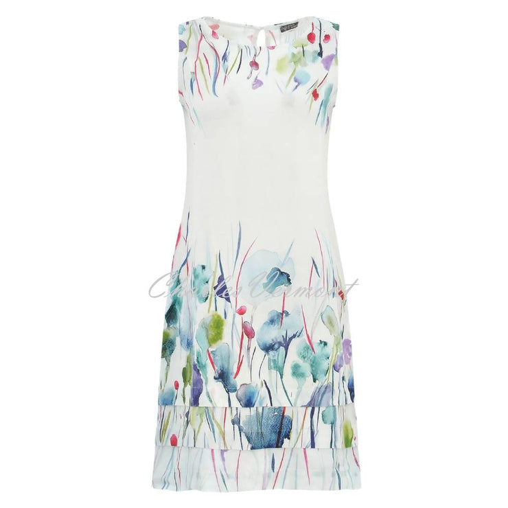 Dolcezza 'Misty Blossom' Sleeveless Linen Dress - Style 25782