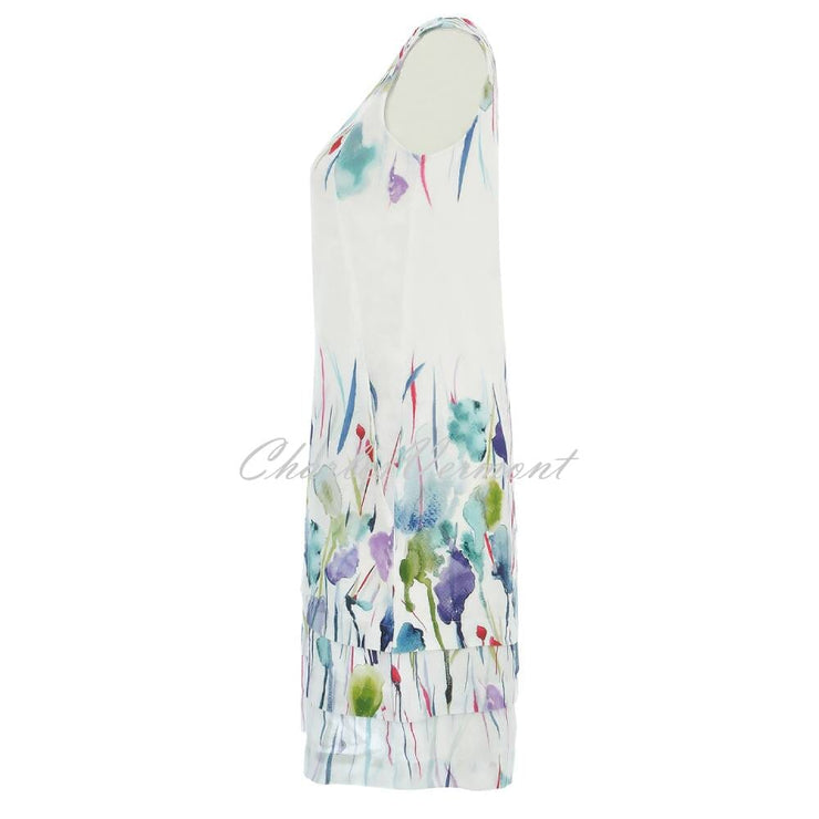 Dolcezza 'Misty Blossom' Sleeveless Linen Dress - Style 25782