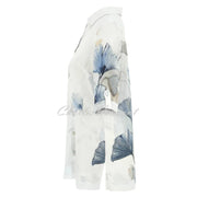 Dolcezza 'Indigo Melody' Linen Blouse - Style 25790