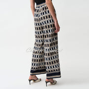 Joseph Ribkoff Geometric Print Wide Leg Trouser - Style 261058