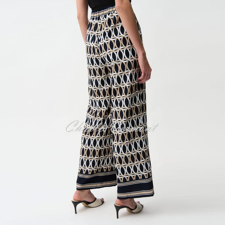 Joseph Ribkoff Geometric Print Wide Leg Trouser - Style 261058