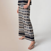 Joseph Ribkoff Geometric Print Wide Leg Trouser - Style 261058