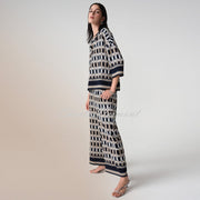 Joseph Ribkoff Geometric Print Wide Leg Trouser - Style 261058