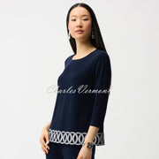 Joseph Ribkoff Top With Embroidered Hem - Style 261069