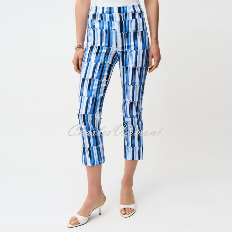 Joseph Ribkoff Abstract Print Cropped Trouser - Style 261223