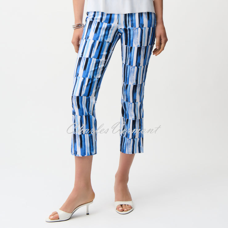 Joseph Ribkoff Abstract Print Cropped Trouser - Style 261223