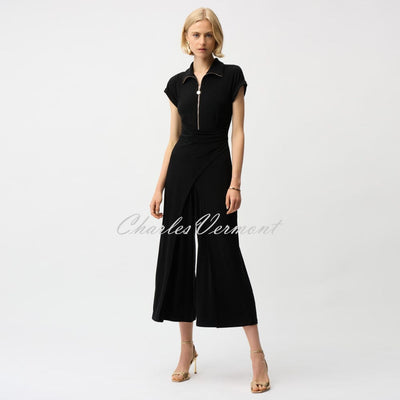 Joseph Ribkoff Culotte Jumpsuit With Zip Neckline - Style 261255