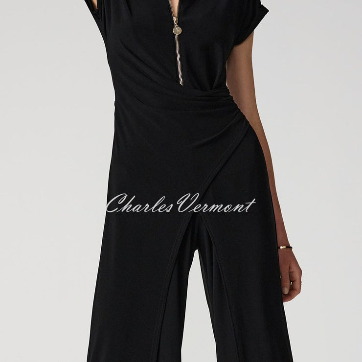 Joseph Ribkoff Culotte Jumpsuit With Zip Neckline - Style 261255