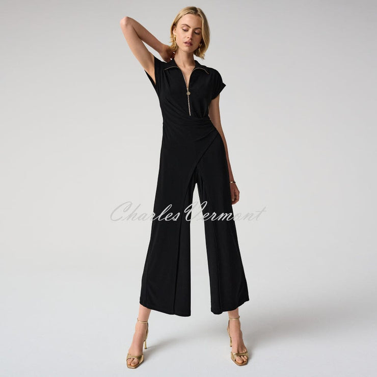 Joseph Ribkoff Culotte Jumpsuit With Zip Neckline - Style 261255