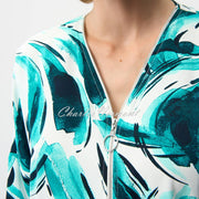 Joseph Ribkoff Abstract Print Zip Tunic Top - Style 261284