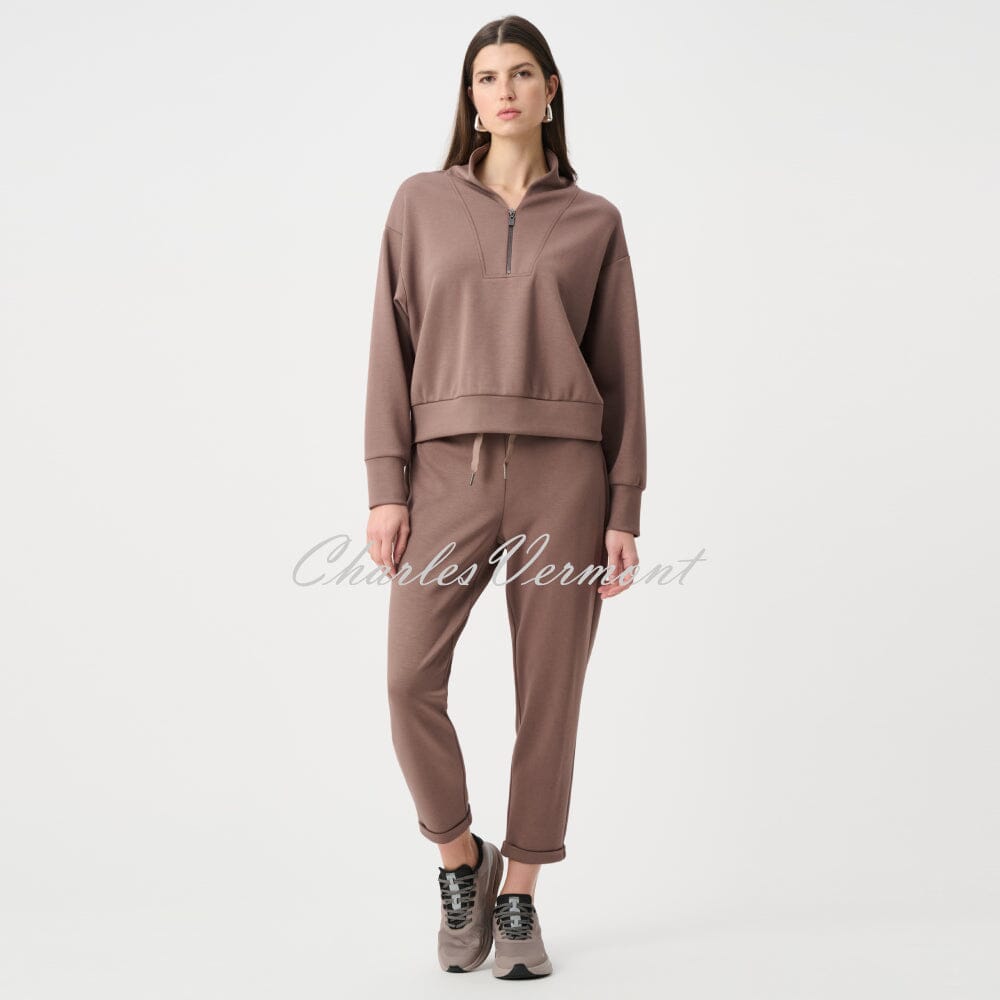 Joseph Ribkoff Scuba Jersey Jogger Trouser - Style 261606 (Mink