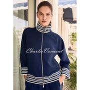 Joseph Ribkoff Striped Zip Jacket - Style 261617