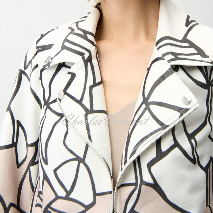 Joseph RIbkoff Faux Suede Abstract Print Swing Jacket - Style 261908