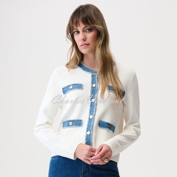 Joseph Ribkoff Jacket With Denim Trim - Style 261927