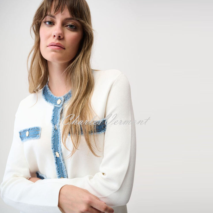 Joseph Ribkoff Jacket With Denim Trim - Style 261927