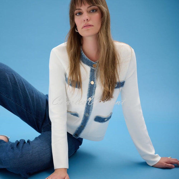 Joseph Ribkoff Jacket With Denim Trim - Style 261927