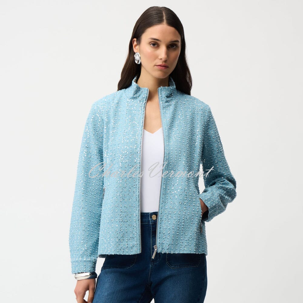Joseph Ribkoff Sequin Jean Jacket Style 261951 Charles Vermont