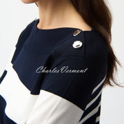 Joseph RIbkoff Striped Sweater With Boat Neckline - Style 261963