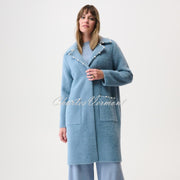 Joseph Ribkoff Longline Coat With Pearl Trim - Style 261997