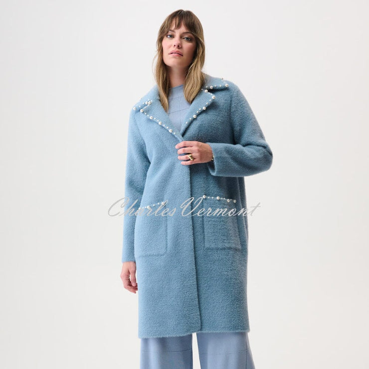 Joseph Ribkoff Longline Coat With Pearl Trim - Style 261997