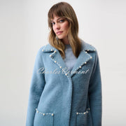 Joseph Ribkoff Longline Coat With Pearl Trim - Style 261997