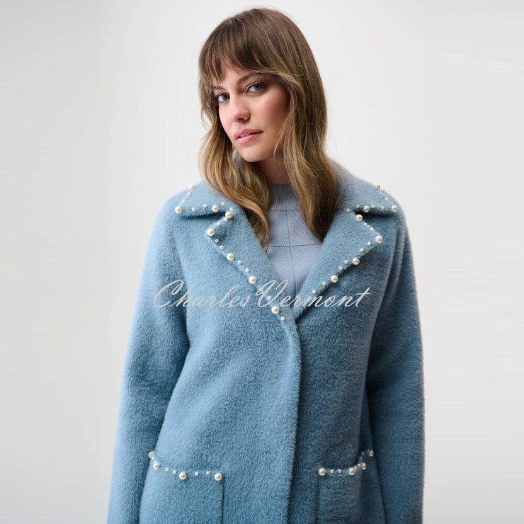 Joseph Ribkoff Longline Coat With Pearl Trim - Style 261997