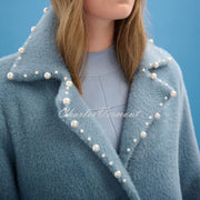 Joseph Ribkoff Longline Coat With Pearl Trim - Style 261997