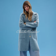Joseph Ribkoff Longline Coat With Pearl Trim - Style 261997