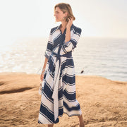 Joseph Ribkoff Cotton Stripe Fit And Flare Shirt Dress - Style 261936