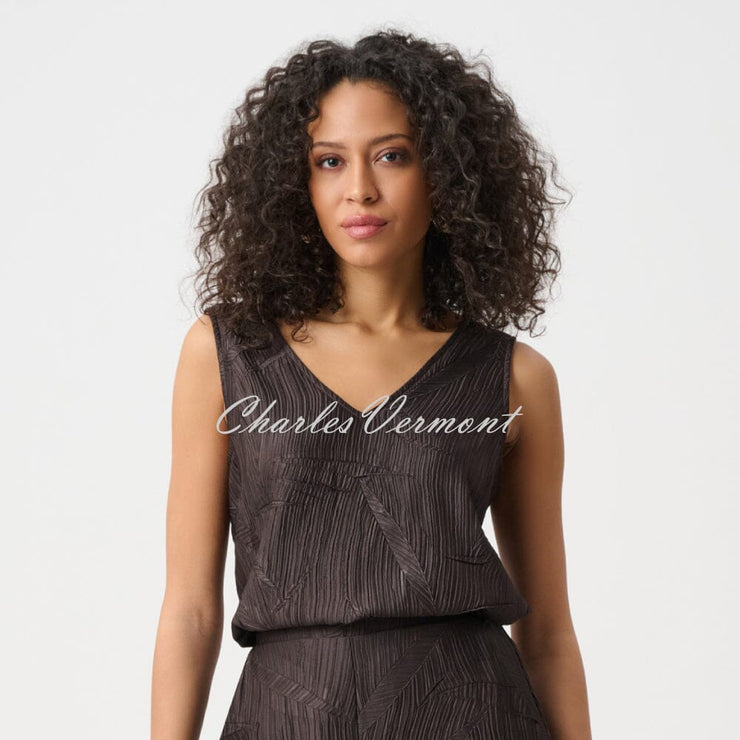 Joseph Ribkoff Pleated Satin V-Neck Top - Style 263051 | Charles