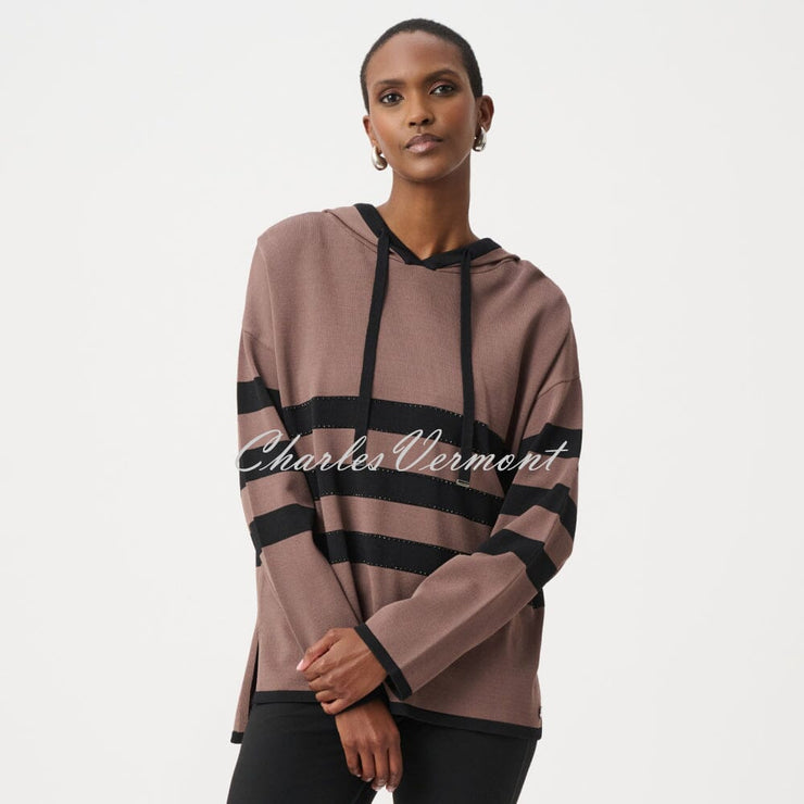 Joseph Ribkoff Striped Hooded Sweater - Style 263626 | Charles