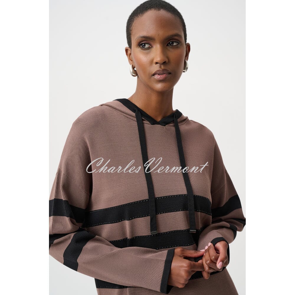 Joseph Ribkoff Striped Hooded Sweater - Style 263626 | Charles