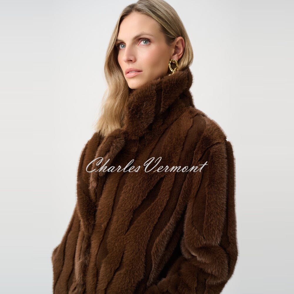 Joseph Ribkoff Textured Faux Fur Coat - Style 263916 | Charles