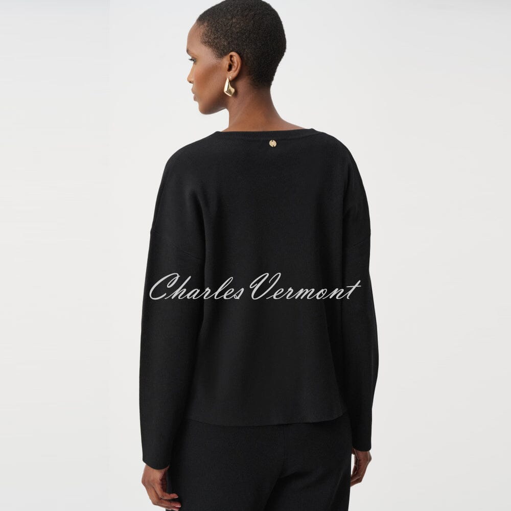 Joseph Ribkoff Asymmetric Sweater With Metal Stud Detail - Style