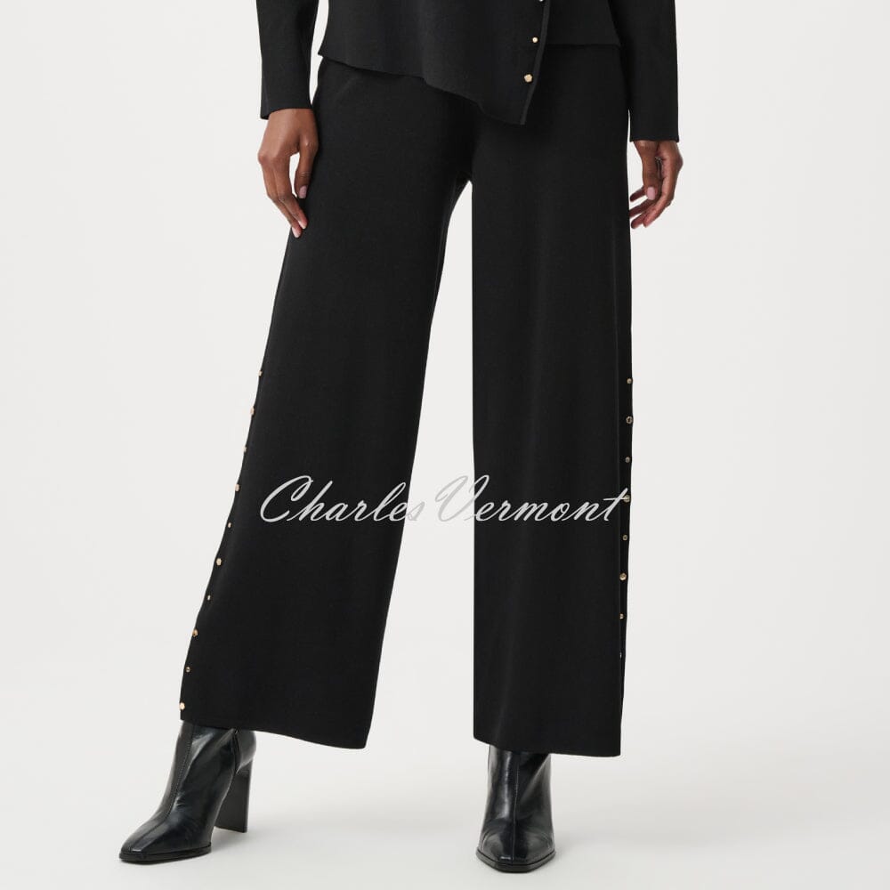 Joseph Ribkoff Wide Leg Trouser With Metal Stud Detail - Style