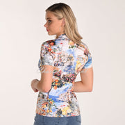 Frank Lyman Amalfi Print Wrap Top - Style 266126