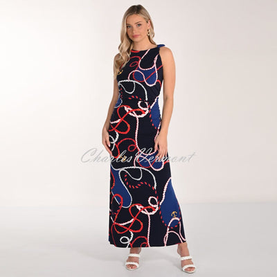 Frank Lyman Nautical Print Maxi Dress - Style 266420