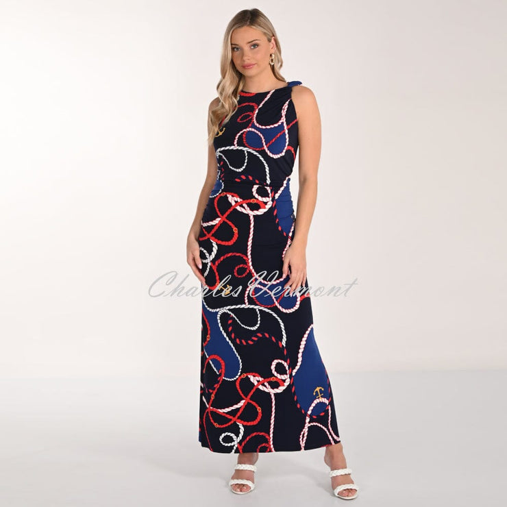 Frank Lyman Nautical Print Maxi Dress - Style 266420